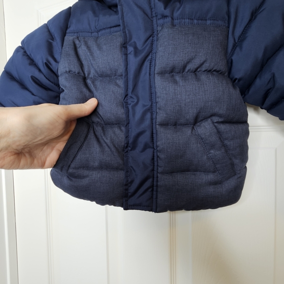 George Winter Coat Puffer Jacket Navy Blue Sherpa Lined Kids Baby Size 12-18M - Picture 10 of 15
